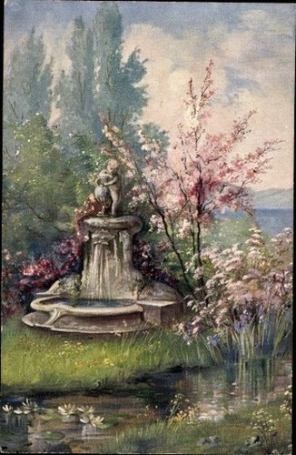 Old postcard sculptures - old,