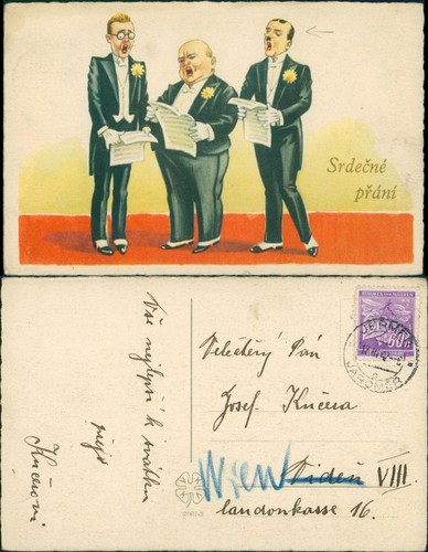 Postcard joke cards - cards, three