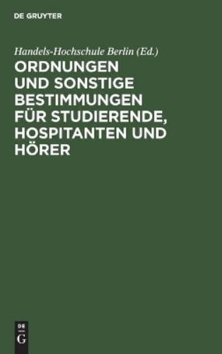 Ordnungen und sonstige - ordnungen,