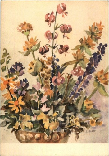 Artist card signed huber - artist,